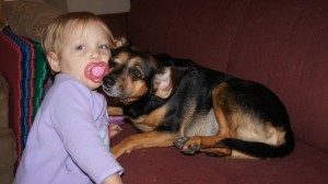 Anastasios Hudson's daughter and his dog